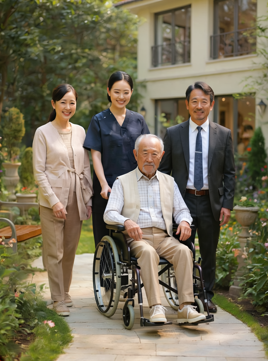 背筋を伸ばしてもらっている様子